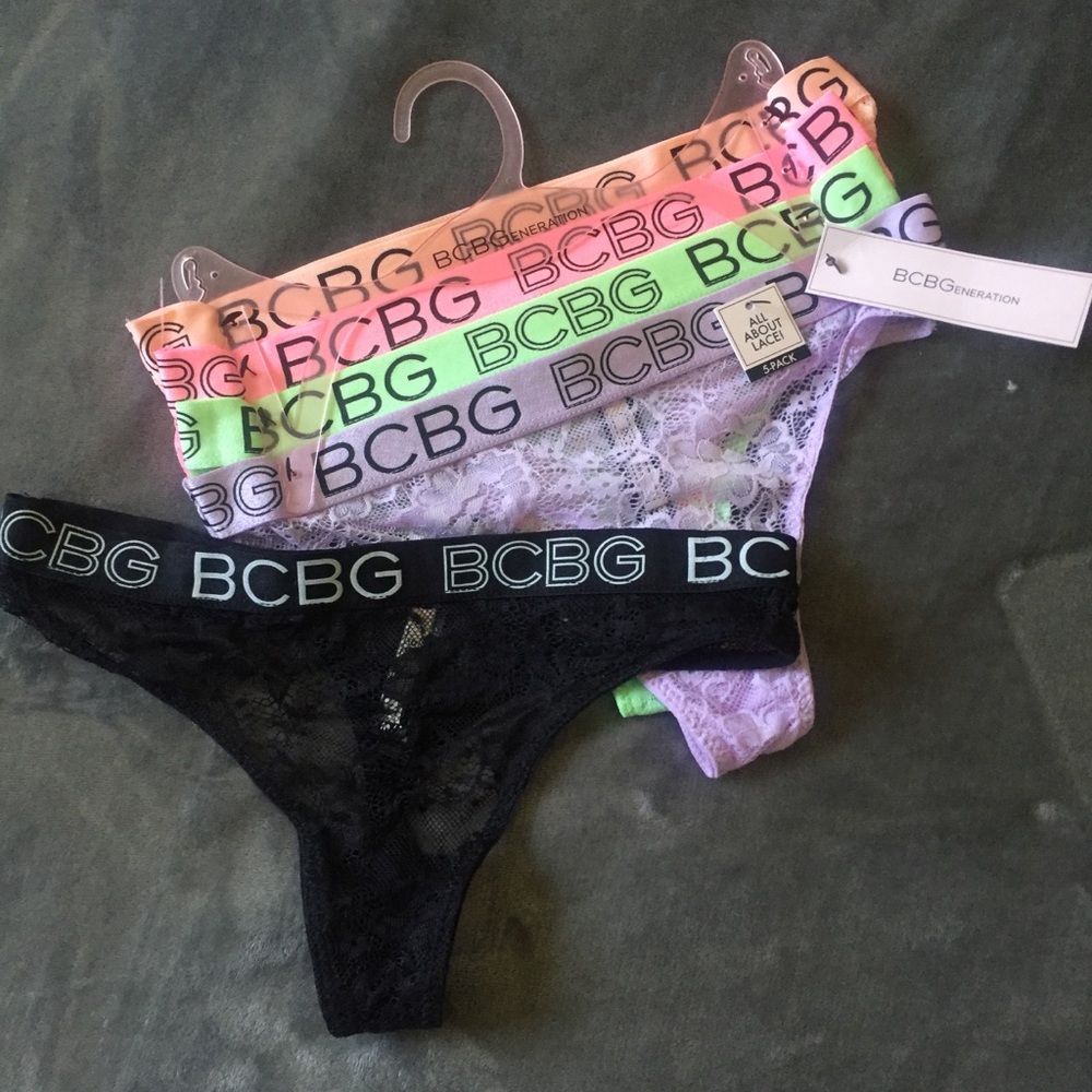 BCBG 5 Pack Lace Thongs